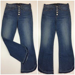 VERONICA BEARD Beacon Wash Carolyn Baby Boot High Rise Raw Asymmetric Hem Jeans